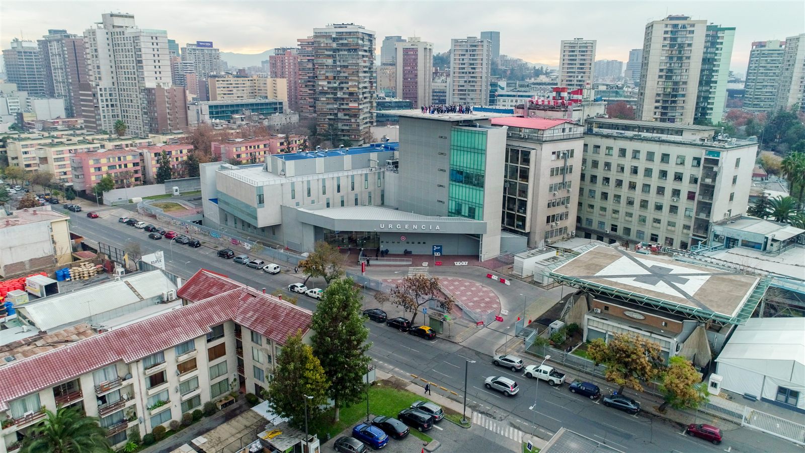 Hospital de Urgencia Asistencia Pública (HUAP) en la actualidad, vista aérea